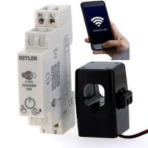 Ketler - KE6309W : Compteur électrique modulaire Monophasé 63 a par tc - Mesure directe - wifi - Compatible smart life et tuya