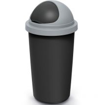 Keden - monzana Mülleimer Küche 50L mit Schiebedeckel 100% Recycelter Kunststoff Abfalleimer Büro Müllsackhalterung Papierkorb Biomüll Gelber Sack