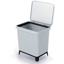 Seau de recyclage de forme carrée 30L Systema 39x29x41 cm - Noir - Keden