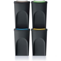 SortiboxPoubelles de recyclage Poubelles de recyclage empilables (4, 35L) - Keden