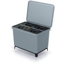 Système de tri de recyclage 10L chacun Systema 56x39x41 cm - Noir - Keden