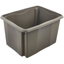 keeeper Box Contenitore con Sistema di Rotazione/Impilaggio, 44,5 x 34,5 x 27 cm, 30 L, Emil Eco Line, Eco-Grigio