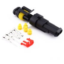 Keenso 2-poliger wasserdichter elektrischer Kabelbaum-Anschlussstecker für Motorrad, Roller, Auto, lkw, atv