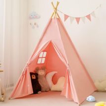 Sjqka - Kegelzelt für Kinder – tragbares Spielzelt für Kinder für drinnen und draußen (Pink)