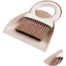 Irisfr - Kehrschaufel- und Bürstenset, multifunktionales Reinigungswerkzeug, Mini-Kehrmaschine mit rundem Griff, Kehrschaufel, Kehrschaufel, Staub