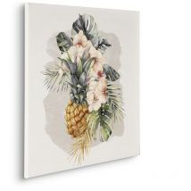 Komar Canvasbild Ananas Mûr - 60 X 60 Cm - Bild Auf Keilrahmen - Modern