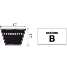 Keilriemenprofil B104 Erstlauf 2690 mm Landmaschine