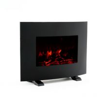 Elektro Wandkamine 2000W Kekai Iowa 55x22x43 cm mit Feuersimulation Schwarz mit Fernbedienung für Innenbereich