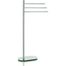 Kela - Set da bagno, in acciaio inox/vetro, mod. Lucido porta asciugamani, argento lucido, 92,5 cm Grigio acciaio