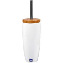 WC-Garnitur Natura Keramik/Bambus 40cm Ø11cm weiß