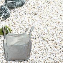 Kelkay French White Pearl Chippings Stones Garden Paths 16-32mm Bulk Bag
