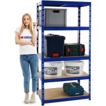 Proregal-regale Günstig Kaufen - tagère de cave fast tiger HxLxP 180x90x60cm 265kg par niveau Bleu Étagère robuste de Garage, Atelier, Cave,