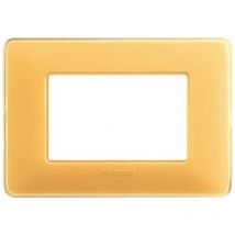 Matix placca 3 modules technopolymer amber am4803cab