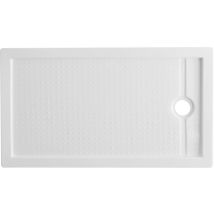 LINPH Duschwanne KEPLER rechteckig 6cm hoch 1,5-2,5cm Schalentiefe weiße Farbe Lieferung ohne Ablauf