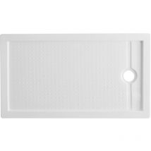 IPERBRIKO – Duschwanne KEPLER – Rechteckig – H 6 cm – Schalentiefe 1,5-2,5 cm – Weiß