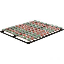 Monmobilierdesign - kept Sommier à lattes ergonomique avec plots de soutien 200x200 cm sans pieds