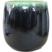 Keramik Blumentopf Socrate Frostfest & Handgefertigt - Für Innen & Außen - Stilvoller Pflanztopf 48 x 49 cm