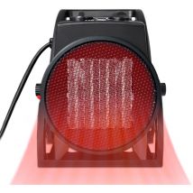 Hengmei - Heizlüfter 2000 Watt Runder Keramik-Heizlüfter leise Elektroheizung mit Überhitzungsschutz Thermostat Schnellheizer Tragbare