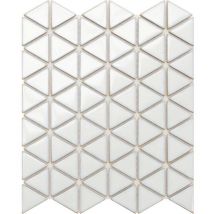 Ilcom - Keramikmosaik auf Netz für Badezimmer oder Küche 26.3cm x 30.3cm - Triangular Blanket
