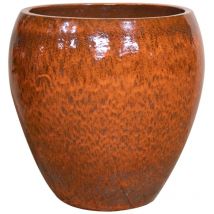 Keramischer Blumentopf lafontaine - Herbstorange - ø 39 cm ↑ 42 cm