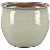 Keramischer Blumentopf Newton - Weiß - Ø 34 cm ↑ 28 cm