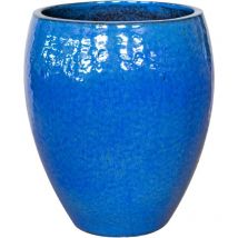 Keramischer Blumentopf Poseidon - Meerblau - ø 36 cm ↑ 43 cm