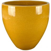 Keramischer Blumentopf Saturn - Honig - ø 50 cm Höhe 47 cm