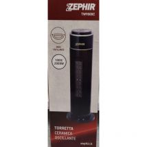 Keramischer revolver zephir 1000/2000w schwarz - tw9000c