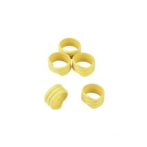 KERBL Anilla de Espiral para Identificación de Pollos, Pavos y Faisanes, Amarillo, Ø 16 mm, Blister 20 uds