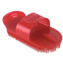 Cepillo de Plástico para Caballos, Rojo, 17,5 x 8,5 cm - Kerbl