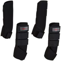 Four Piece Horse Boots Set Black Cob 320132 Kerbl