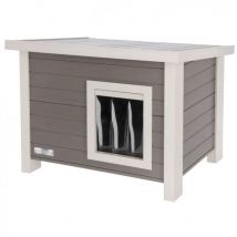 Maison pour chat - KERBL - ECO Eli - Gris / Blanc - 57 x 45 x 43 cm