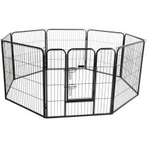 Kerbl - Outdoor Pet Enclosure with Door Black