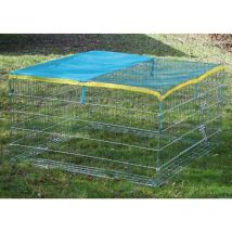 Enclos extérieur pour petits animaux avec barrière de fuite Kerbl