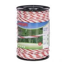 Corral Zaunseil Profi 200 m, ø 6 mm, weiß/rot, 6x0,30 TriC