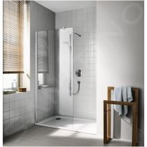 Kermi - cada xs - Paroi de douche twf, 80x200 cm, argent brillant/verre transparent CKTWF08020VPK
