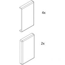 Kermi - EBLI044 Set Abdeckung Wandwinkel Farbe: Schwarz Soft