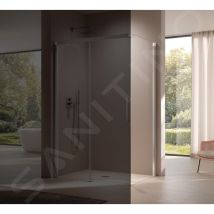 Kermi NICA - Paroi de douche TWR, 123x200 cm, droite, argent brillant/verre transparent NITWR12320VPK