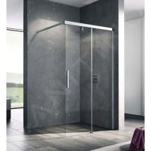 Nica - Paroi de douche Walk-In, 110x200 cm, coulissante, droite, argent brillant/verre transparent NIJ2R11020VPK - Kermi