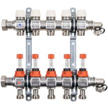 Kermi - x-net Verteiler 1' Komfort-3 für 3 Kreise, Baulänge 220 mm