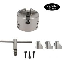 3-Backenfutter, Präzisions-Drehfutter mit drei Backen, Durchmesser 80-125 mm, 3 Drehfutter Tour (80 cm)