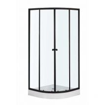 Leo black Duschwand / 90 x 90 cm - Kerra