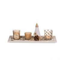 Kerzenhalter Weihnachten Tischdekoration 36 x 14 cm