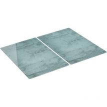 Kesper - 36540 13 - Tagliere in vetro per calcestruzzo, 52 x 30 x 0,8 cm, colore: Grigio