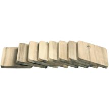 Raclette-Brettchen Set aus 8 FSC-zertifizierten Akazienholz-Brettchen 10 x 8 x 0,7 cm 0,280 kg pro Brettchen