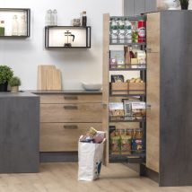 Kesseböhmer Dispensa-x Arena Style Anthrazit Apothekerauszug 100 Kg Tragkraft Für Korpusbreite 300 Mm U. Korpusinnenhöhe 1200 - 1600 Mm