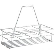 Flaschentragekorb mit Bodengleitern für 8 Flaschen, Chrom matt - Kesseböhmer