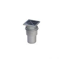 Kessel - Ablauf Practicus 45210.40 DN100 senkrecht, Rost schwarz 138x138