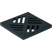 Quadratisches Verbundgitter Für Duschabfluss 36501, 138 X 138 Mm, Schwarz