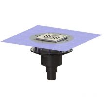 Bodenablauf Ecoguss Pressflansch dn 50 Variofix Schlitzrost, senkrecht - Kessel